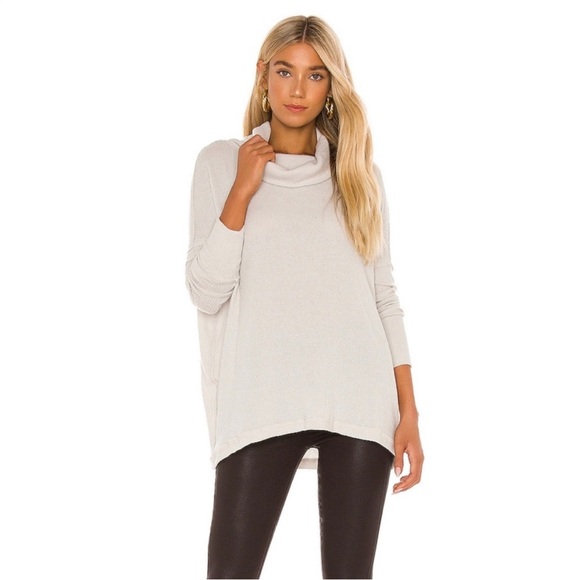 NWT Free People Juicy Shirt - Long Sleeve tunic cowl neck - Picture 1 of 9